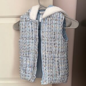 Nicole Miller Blue Tweed Kids Vest